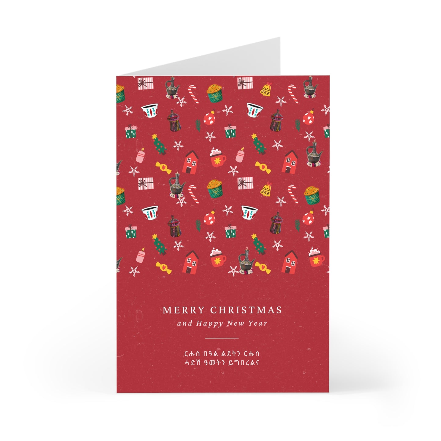 Christmas Jebena Greeting Cards red (7 pcs)