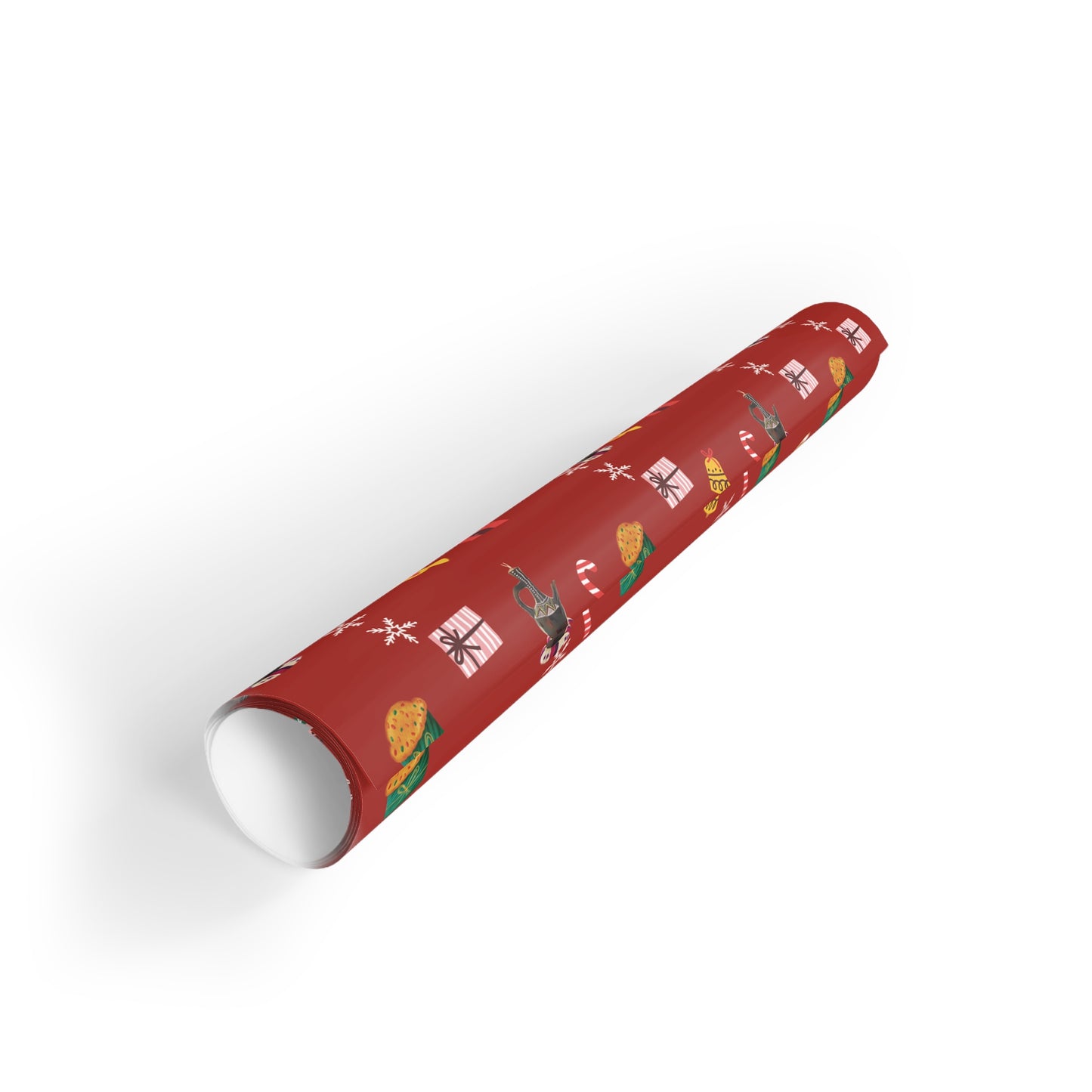 Eritrean / Ethiopian inspired Gift Wrapping Paper beige with tigrinya writing Rolls red, 1pc