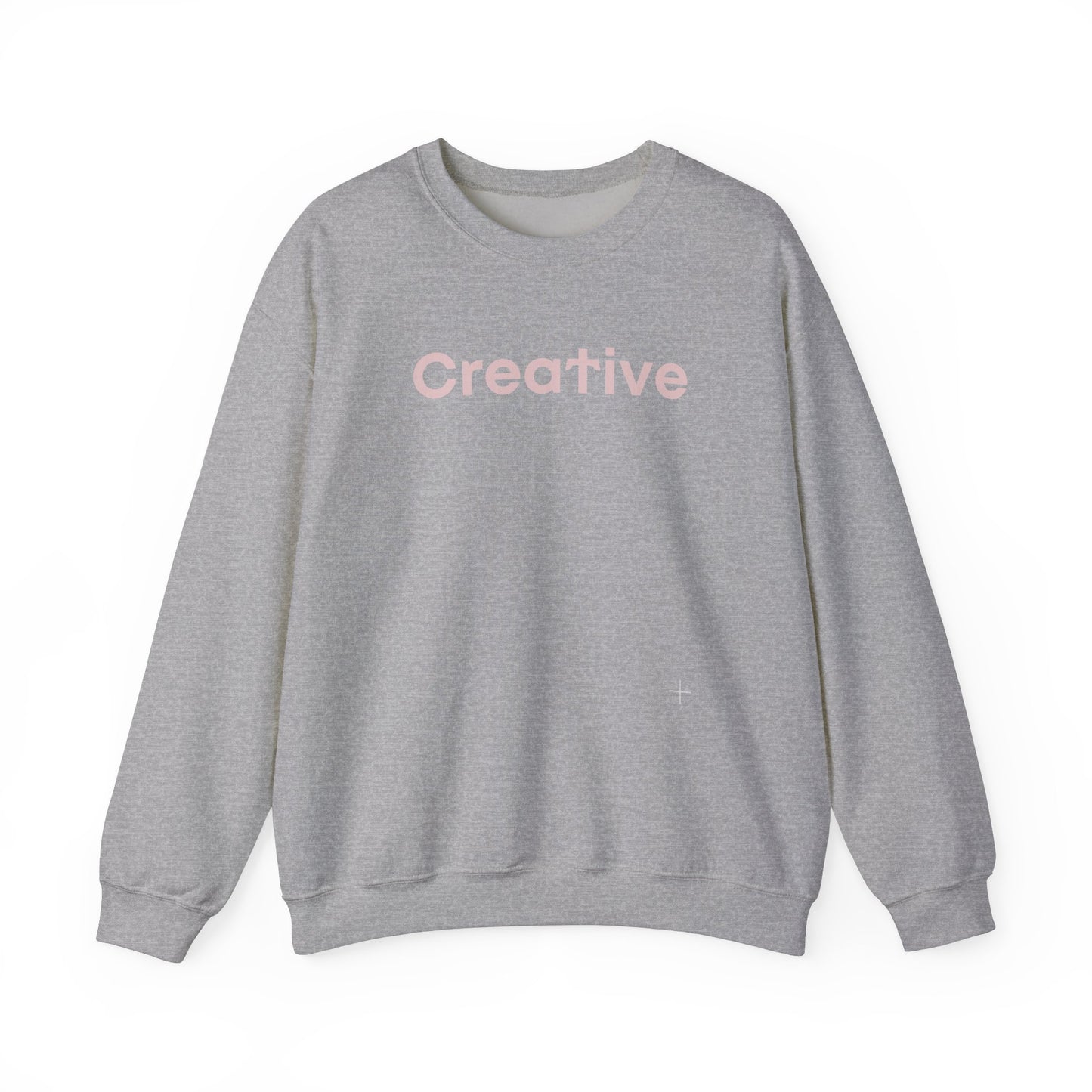 Creative written in pastel beige Typo Unisex Heavy Blend™ Crewneck Sweatshirt