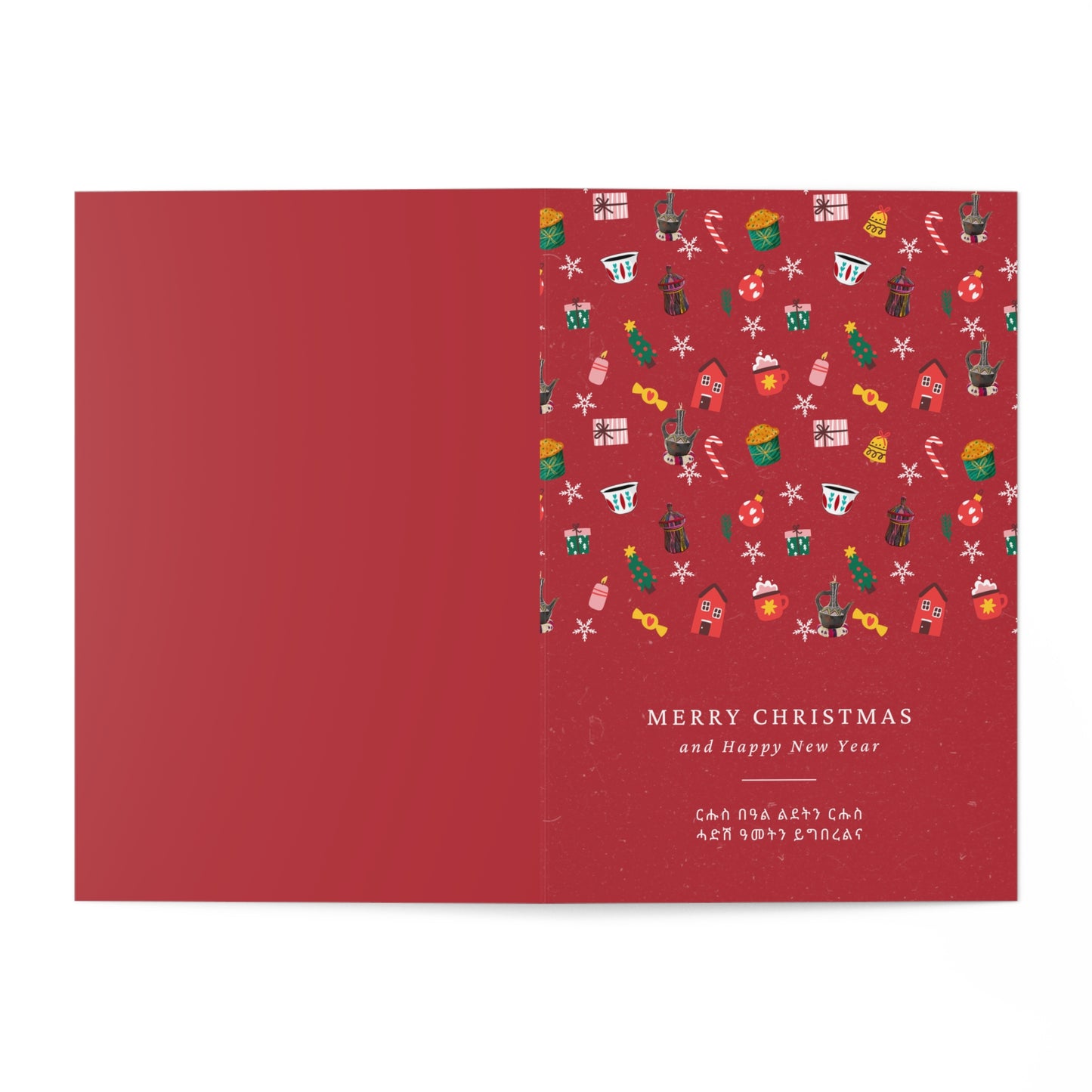 Christmas Jebena Greeting Cards  red (7 pcs)