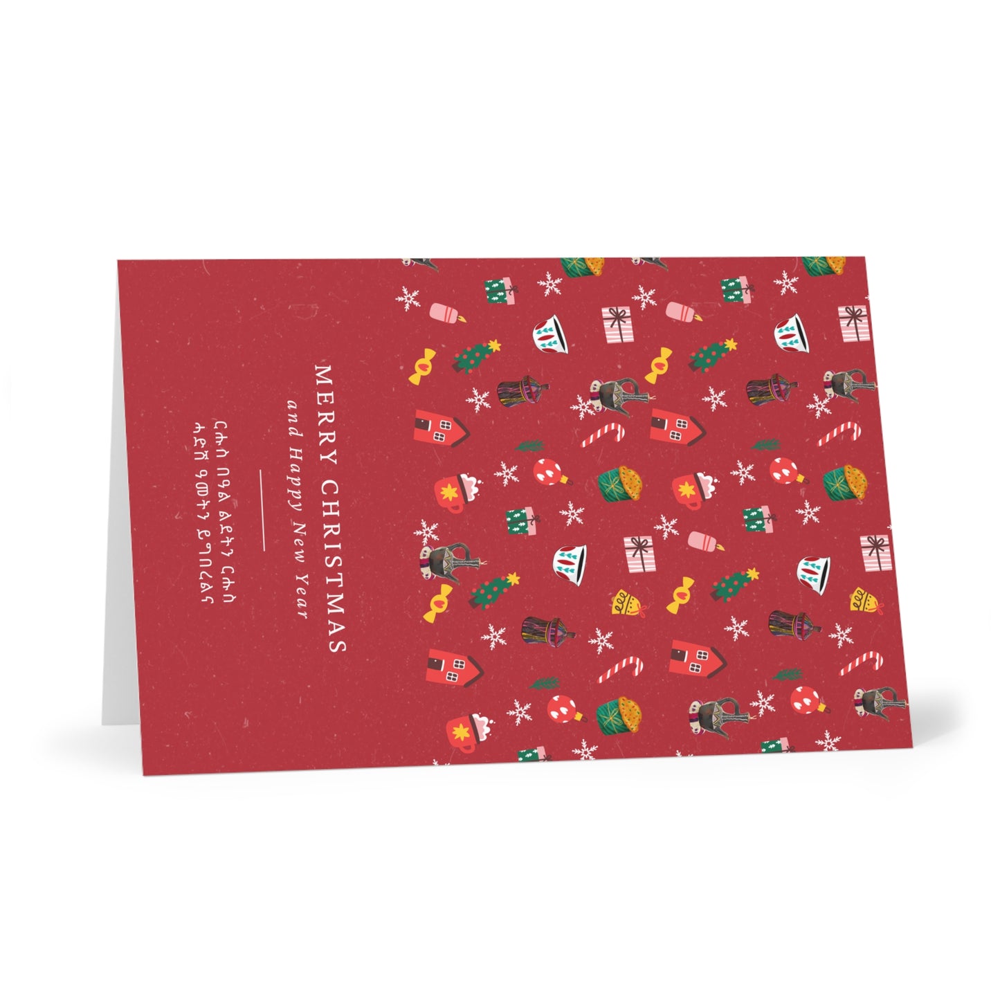 Christmas Jebena Greeting Cards  red (7 pcs)